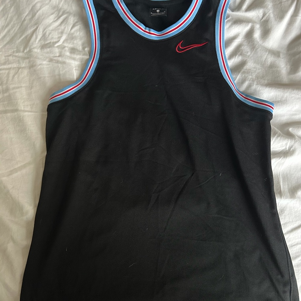 Nike Black Dri-FIT Top with Red and Blue Trim